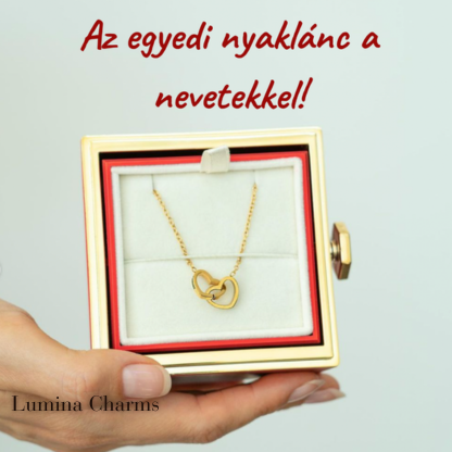 Gravírozott nyaklánc örök rózsa díszdobozban